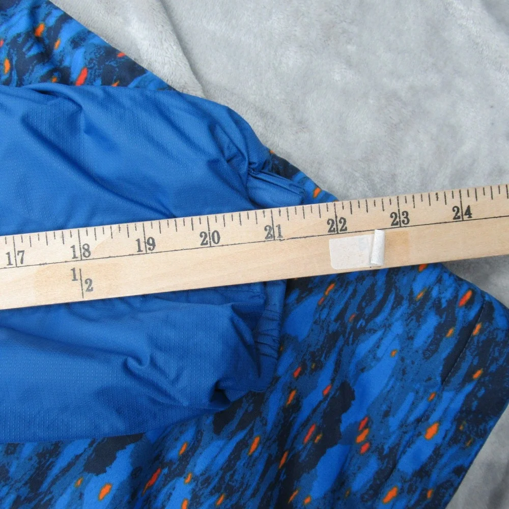Columbia Jacket Kids Large Blue Thermal Camo Hooded Water‎ Resistant Insulated
